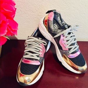 P448 Alex Sneaker Pink Shine Size 40 NWOT
